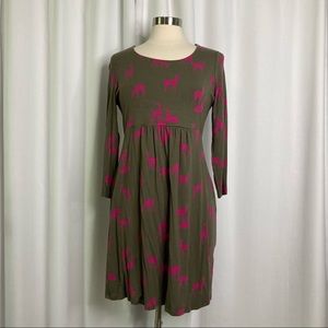 Boden deer print stretchy dress tunic size 8 10 Medium